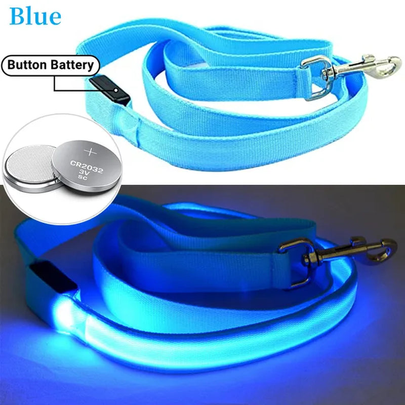 Led Pet Dog Leash Rope with Light Luminous Lead Leash USB Charging for Dog Safety Flashing Glowing Collar Harness Accessories