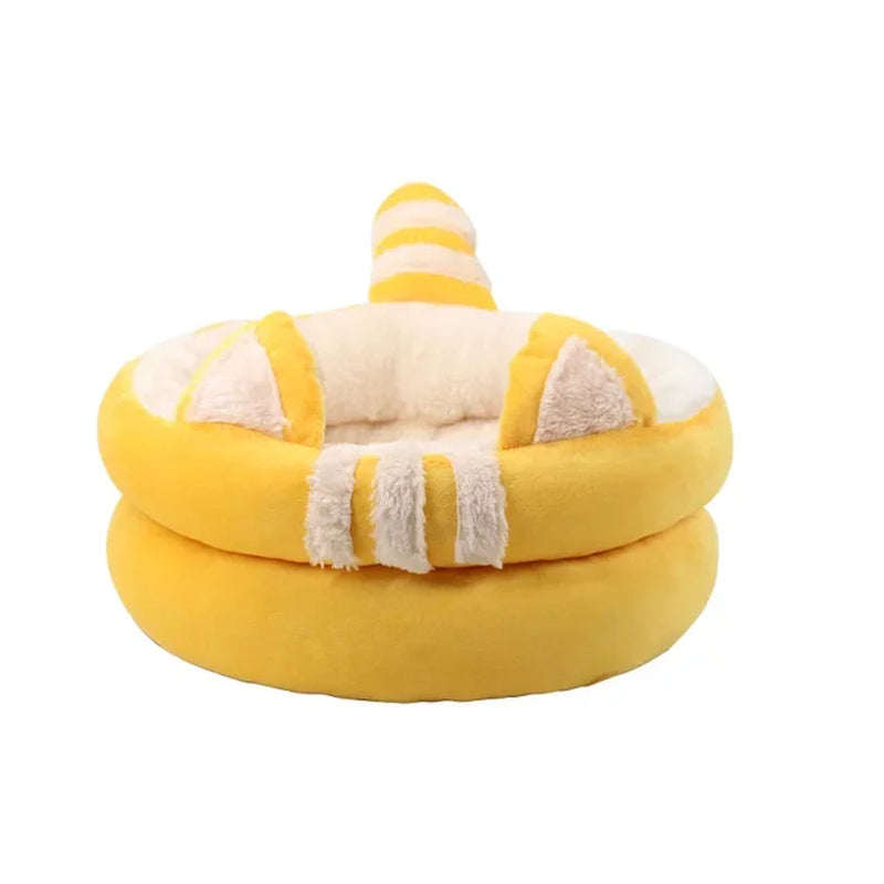 Soft Cat Ear Nest Pad, Warm Basket Cushion