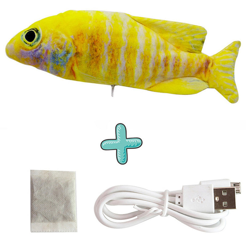 Cat USB Charger Toy Fish Interactive Electric Floppy Fish Cat Toy Realistic Pet Cats Chew Bite Toys Pet Supplies Cats Dog Toy