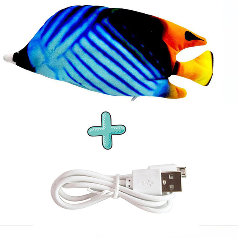 Cat USB Charger Toy Fish Interactive Electric Floppy Fish Cat Toy Realistic Pet Cats Chew Bite Toys Pet Supplies Cats Dog Toy