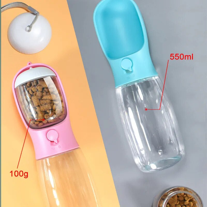  Portable Pet Dog Water and Food Bottle 