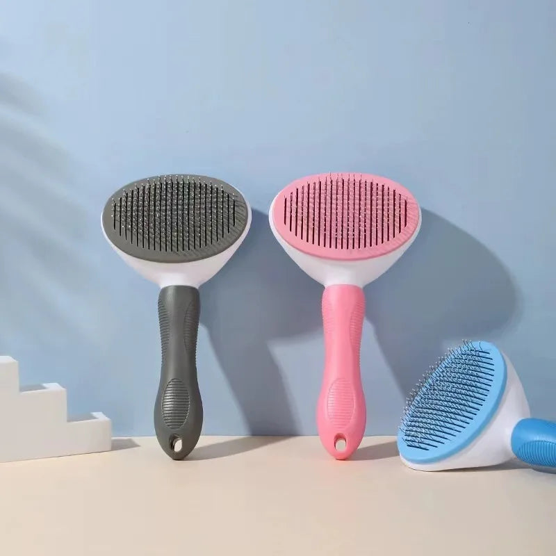 Pet Dog Hair Brush - Stainless Steel Comb for Long Hair Dogs