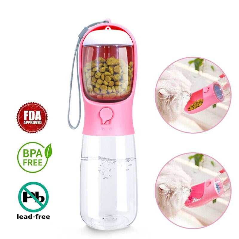  Portable Pet Dog Water and Food Bottle 