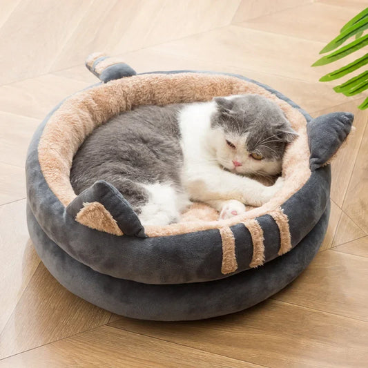 Soft Cat Ear Nest Pad, Warm Basket Cushion