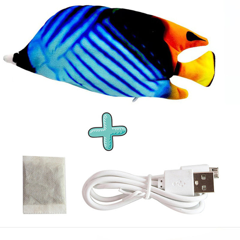 Cat USB Charger Toy Fish Interactive Electric Floppy Fish Cat Toy Realistic Pet Cats Chew Bite Toys Pet Supplies Cats Dog Toy