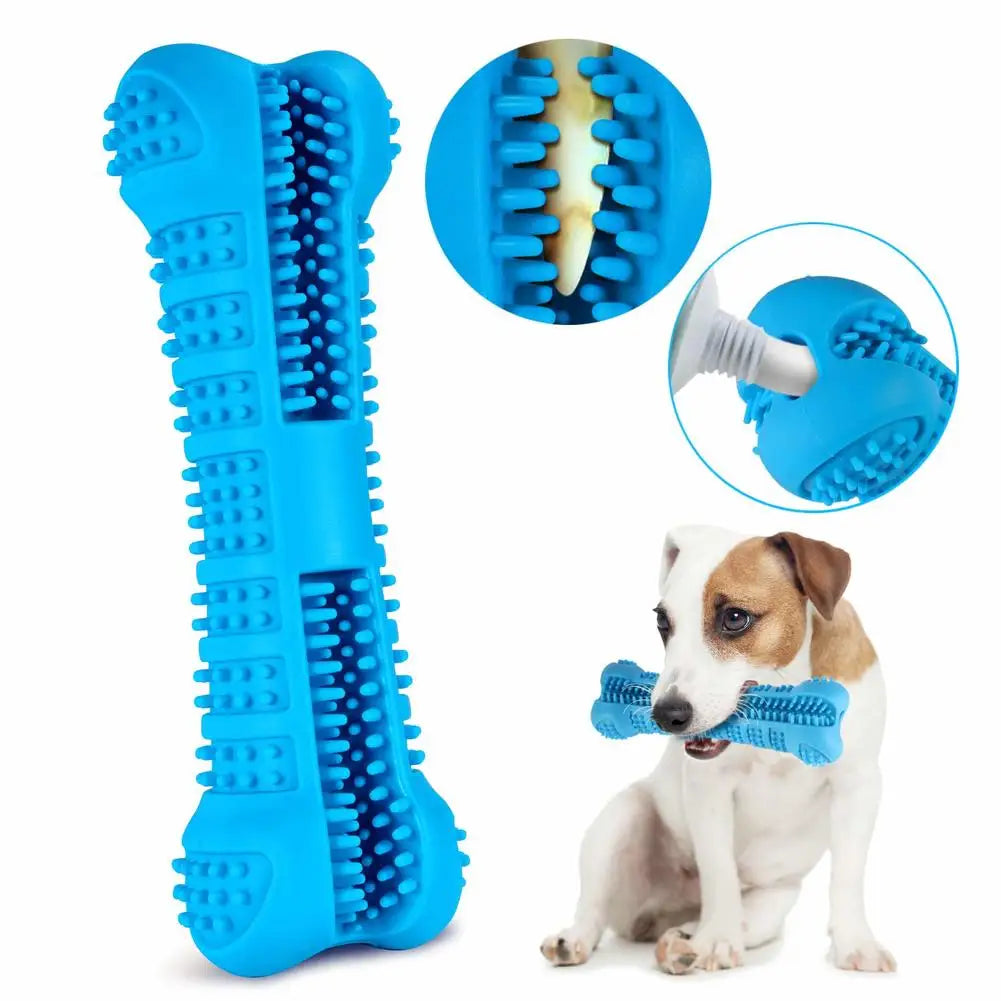 Soft Rubber Dog Toothbrushes Puppy Chew Toys Dog Brush Stick 360 Degree