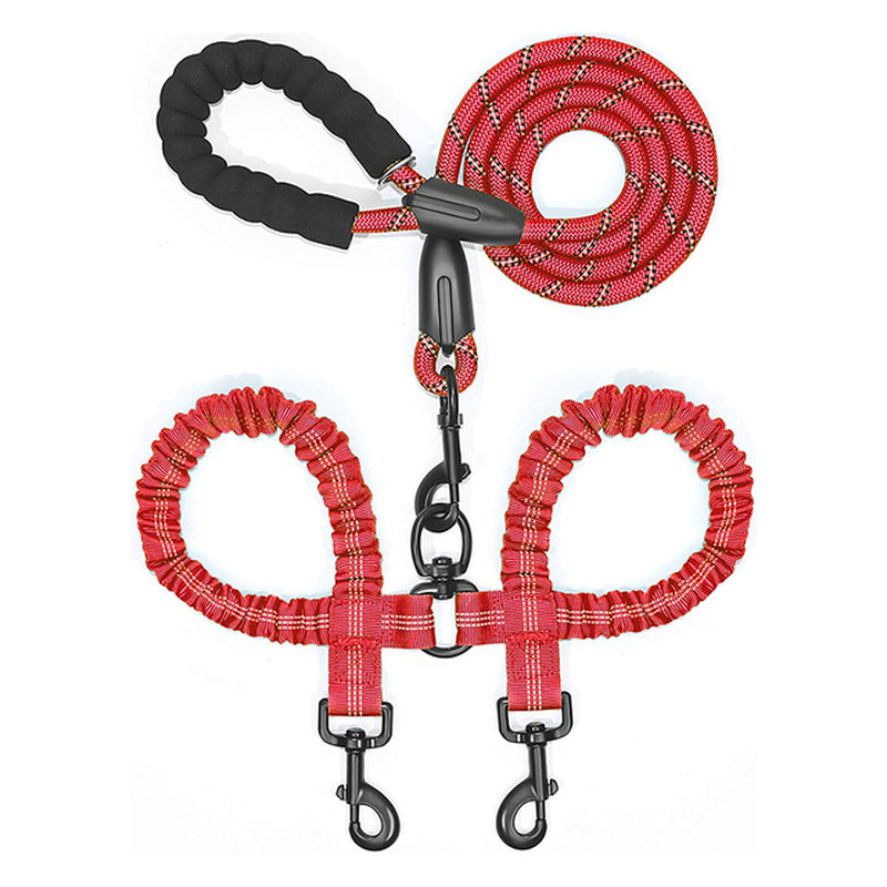 WALK 2 Two DOGS Leash COUPLER Double Twin Lead Walking Dog Leashes