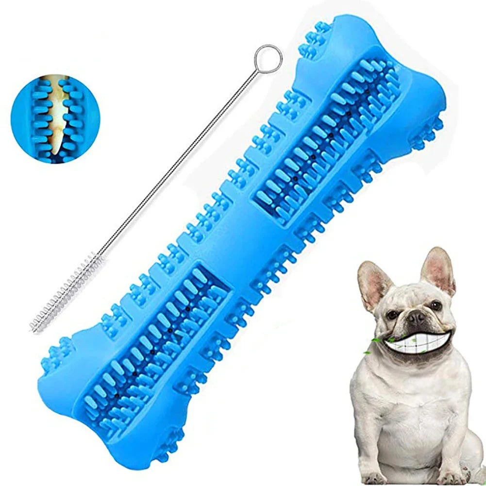 Soft Rubber Dog Toothbrushes Puppy Chew Toys Dog Brush Stick 360 Degree