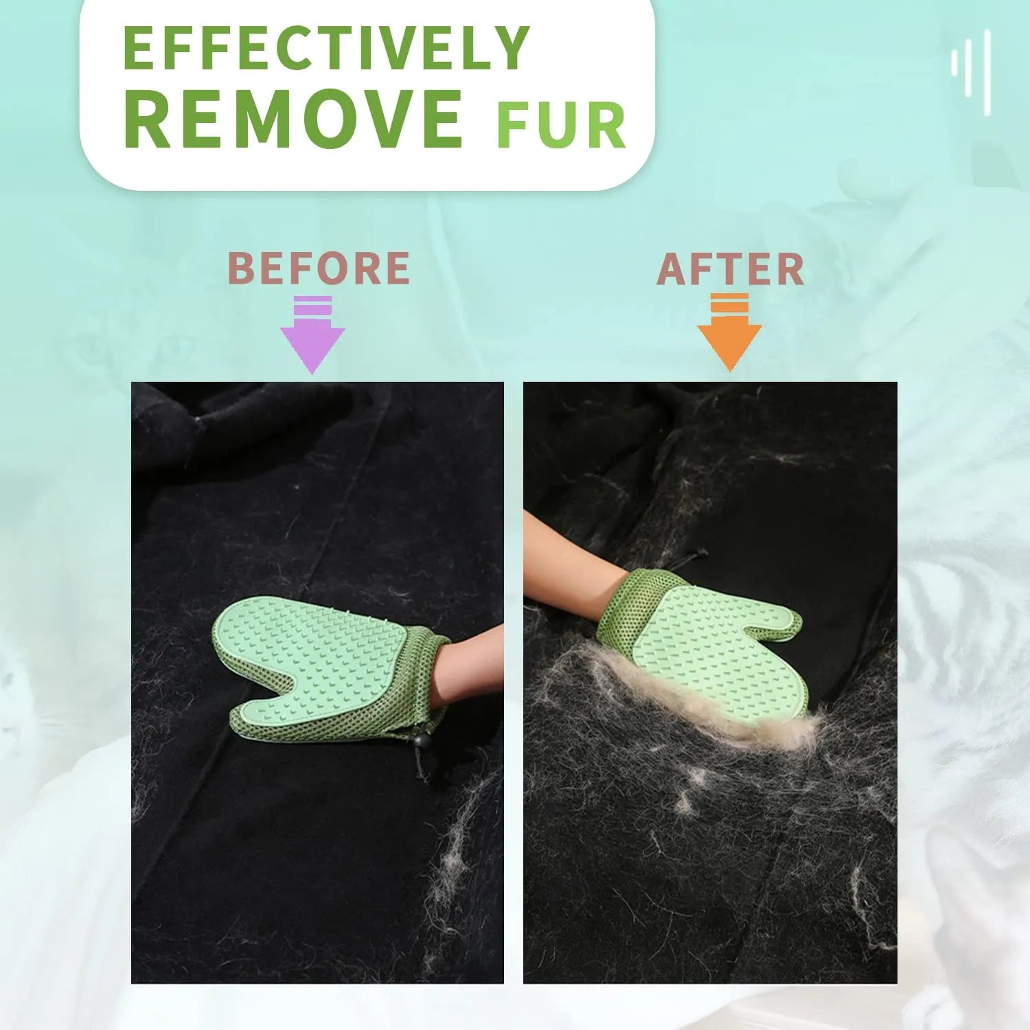 Cat Hair Glove & Pet Fur Remover Glove