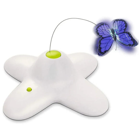 Automatic Cat Toy 360 Degree Rotating Motion Activated Butterfly Funny Toys Pet Cats Interactive Flutter Bug Puppy Flashing Toy