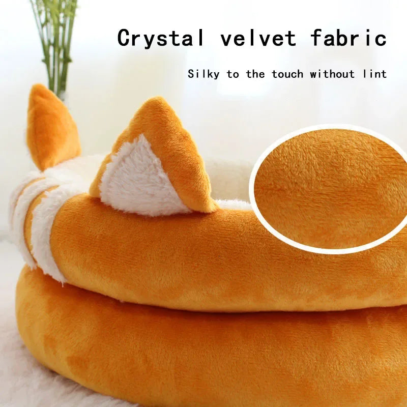 Soft Cat Ear Nest Pad, Warm Basket Cushion