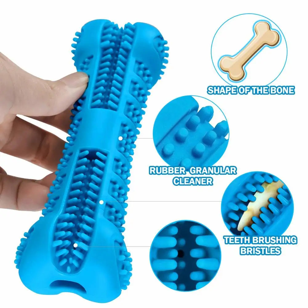 Soft Rubber Dog Toothbrushes Puppy Chew Toys Dog Brush Stick 360 Degree