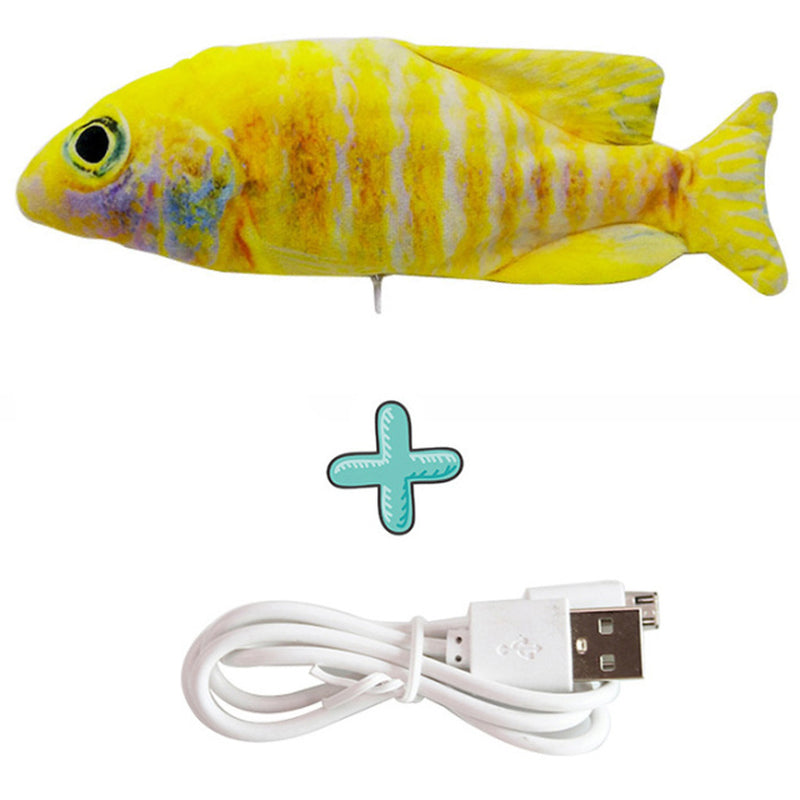 Cat USB Charger Toy Fish Interactive Electric Floppy Fish Cat Toy Realistic Pet Cats Chew Bite Toys Pet Supplies Cats Dog Toy