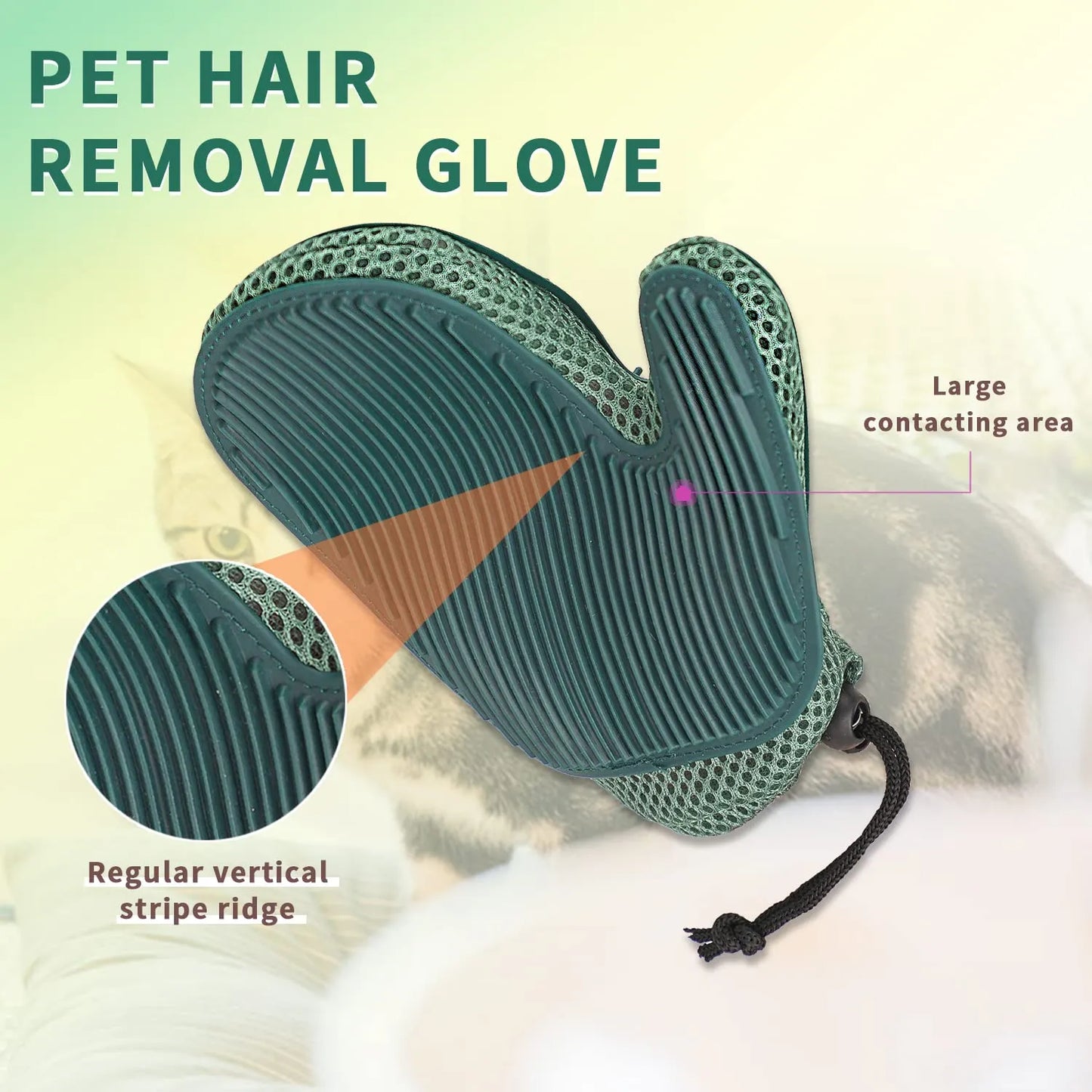 Cat Hair Glove & Pet Fur Remover Glove